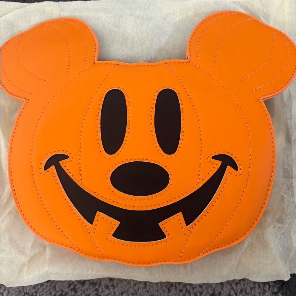 Orange Mickey Mouse Pumpkin Bag